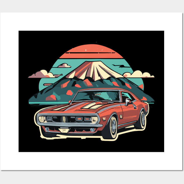 Mount Fuji Drift Camero Racer Wall Art by Tezatoons